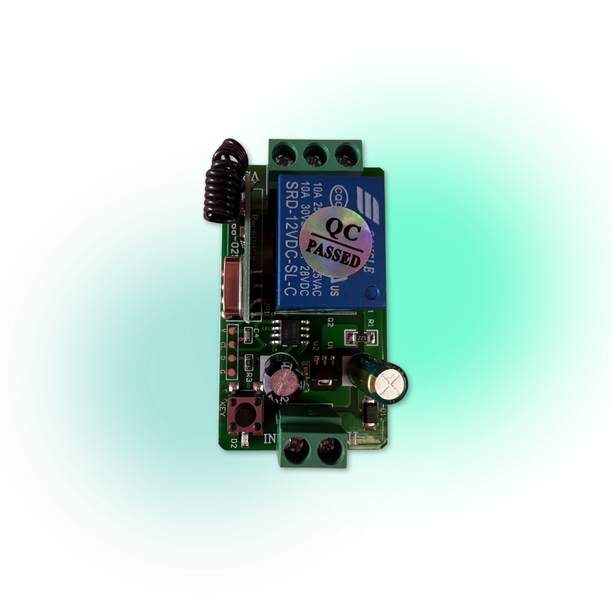 433MHz RF Receiver Single Channel 12VDC